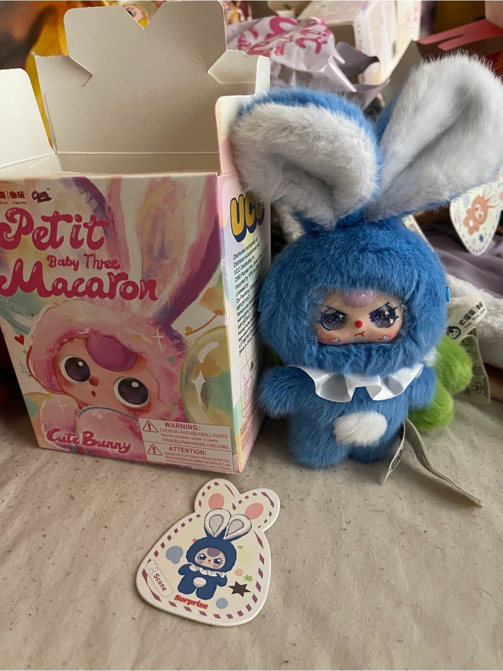 Baby Three Macaron surprise Scone plush doll